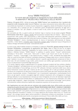 comunicato app MMM Padova